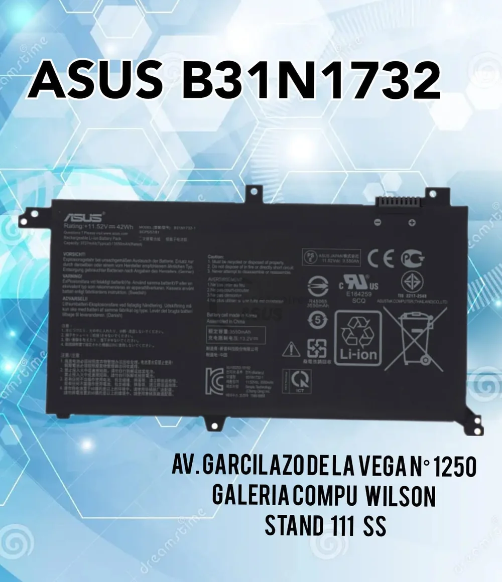 Batería interna para laptop